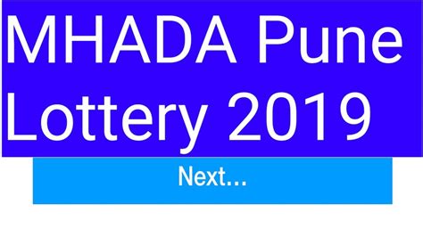 mhada lottery pune 2020